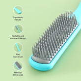 Kuber Industries Hair Brush | Flexible Bristles Brush | Hair Brush with Paddle | Straightens & Detangles Hair Brush | Suitable For All Hair Types | Pack of 3 | C19-BLE-S | Small | Blue